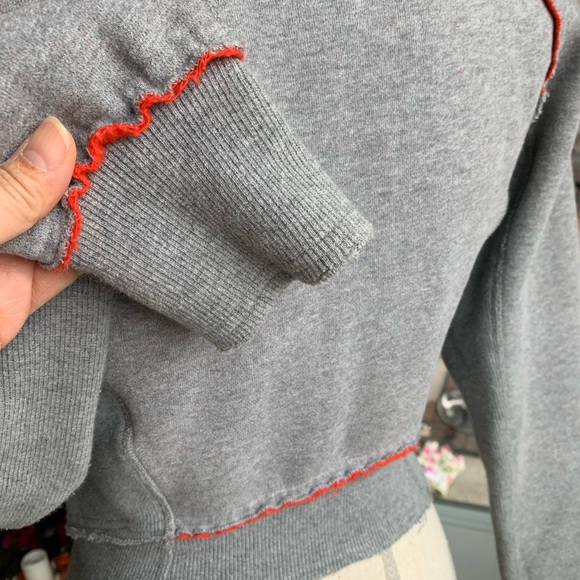 Lululemon jacket hoodie grey orange size 4 - Picture 10 of 16